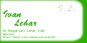 ivan lehar business card